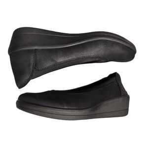 Skechers Newport Wedge Casual Shoes Womens Size 7 Black Relaxed Fit Air-Cooled